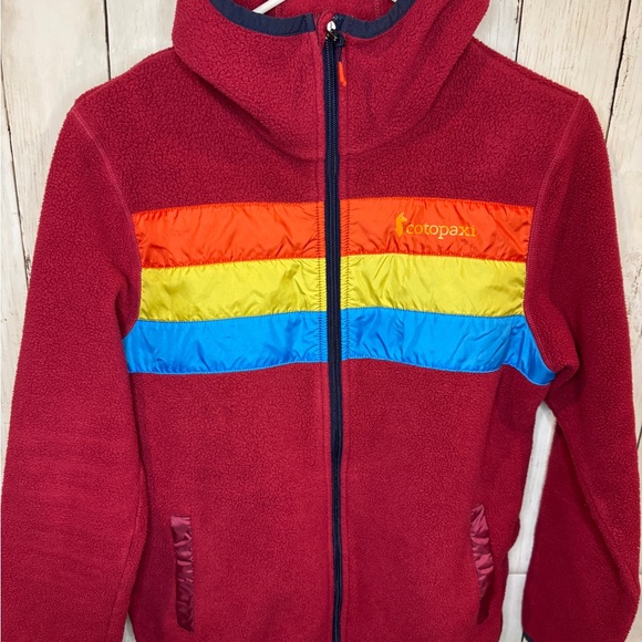 cotopaxi Jackets & Blazers - Cotopaxi Red Ski Jacket with Multicolor Stripes